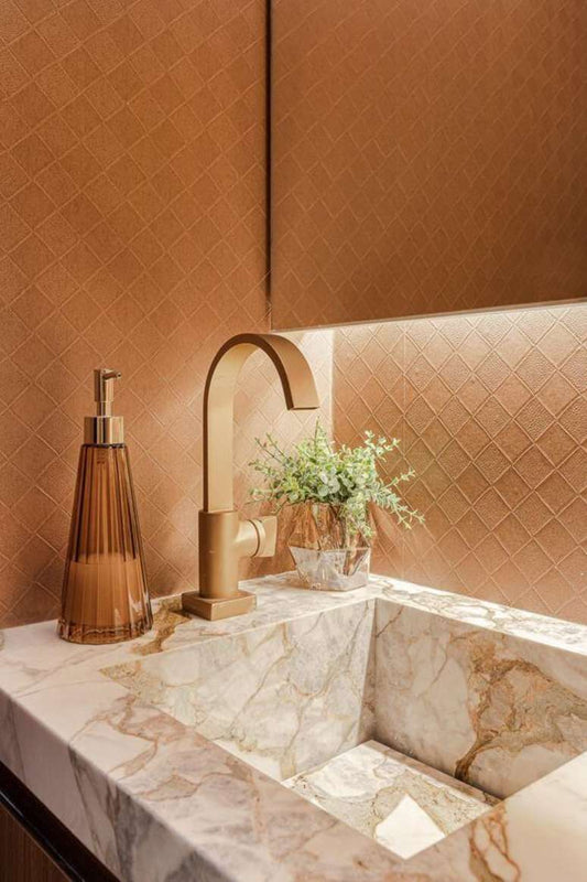Lavatório em porcelanato 60x40x50 ralo oculto com tampa